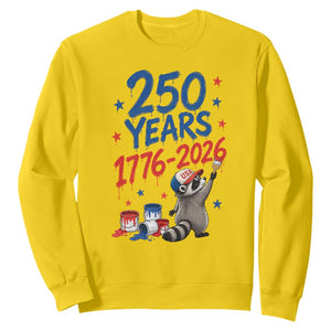 250th Anniversary USA Sweatshirt Patriotic Raccoon American Flag 4th of July TS14 Daisy Print Your Wear