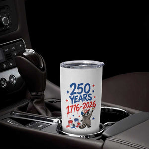 250th Anniversary USA Tumbler Cup Patriotic Raccoon American Flag 4th of July TS14 Print Your Wear