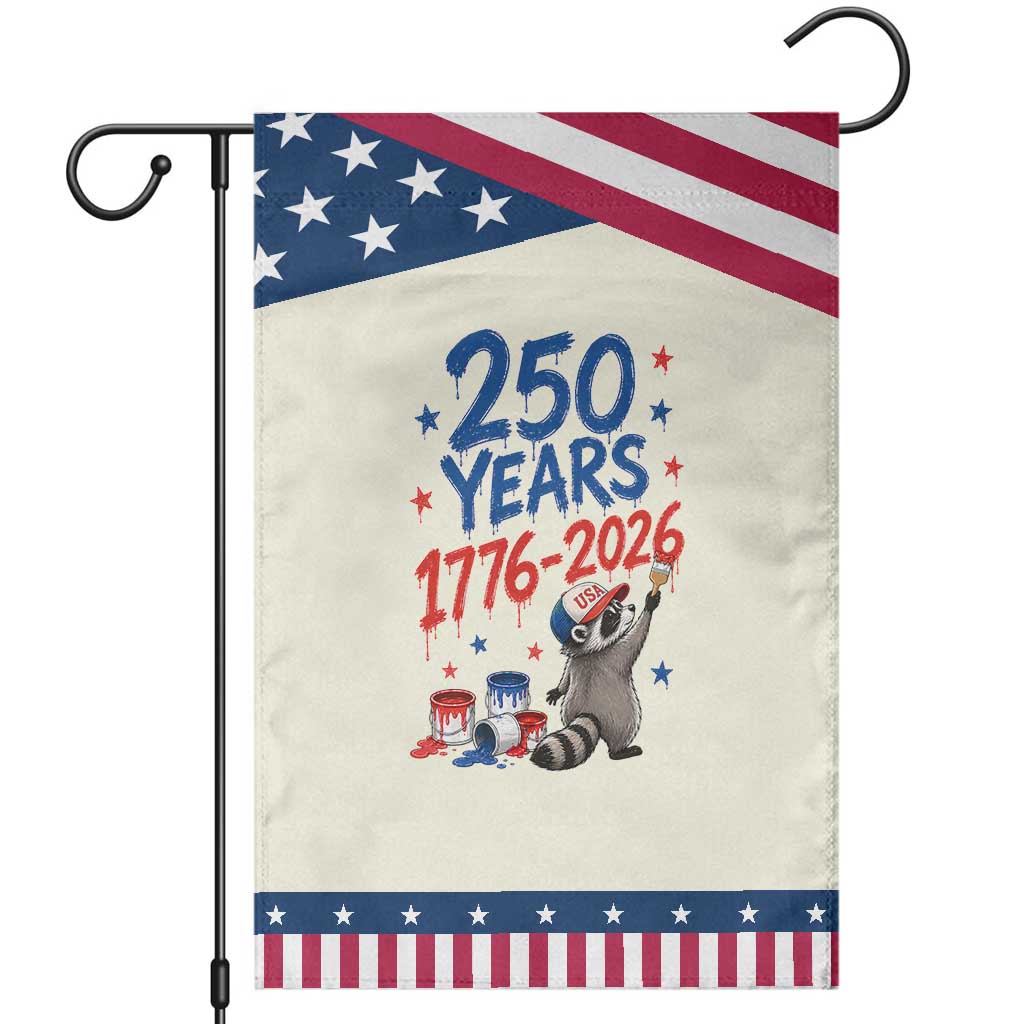 250th Anniversary USA Patriotic Garden Flag Patriotic Raccoon American Flag 4th of July TS14 Modern Beige Blue Print Your Wear