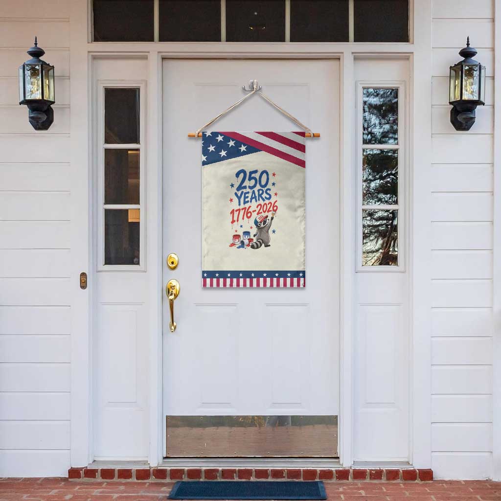 250th Anniversary USA Patriotic Garden Flag Patriotic Raccoon American Flag 4th of July TS14 Print Your Wear