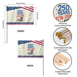 250th Anniversary USA Patriotic Handheld Flag Patriotic Raccoon American Flag 4th of July TS14 Print Your Wear