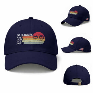Dad Jokes are How Eye Roll Baseball Cap Funny Father's Day Gift