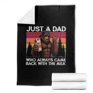Just a Dad Who Always Came Back with The Milk Throw Blanket Funny Father's Day Gift
