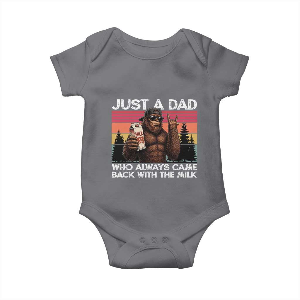 Just a Dad Who Always Came Back with The Milk Baby Onesie Funny Father's Day Gift