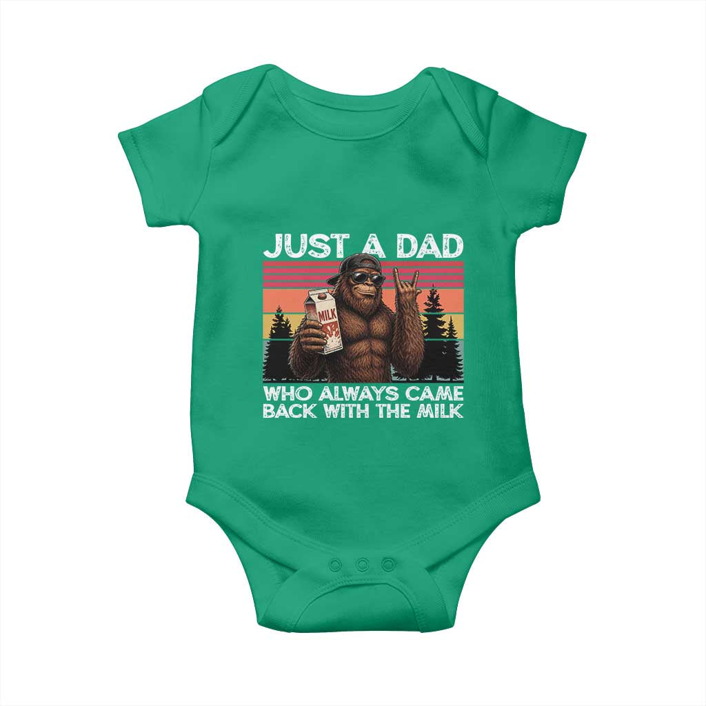 Just a Dad Who Always Came Back with The Milk Baby Onesie Funny Father's Day Gift