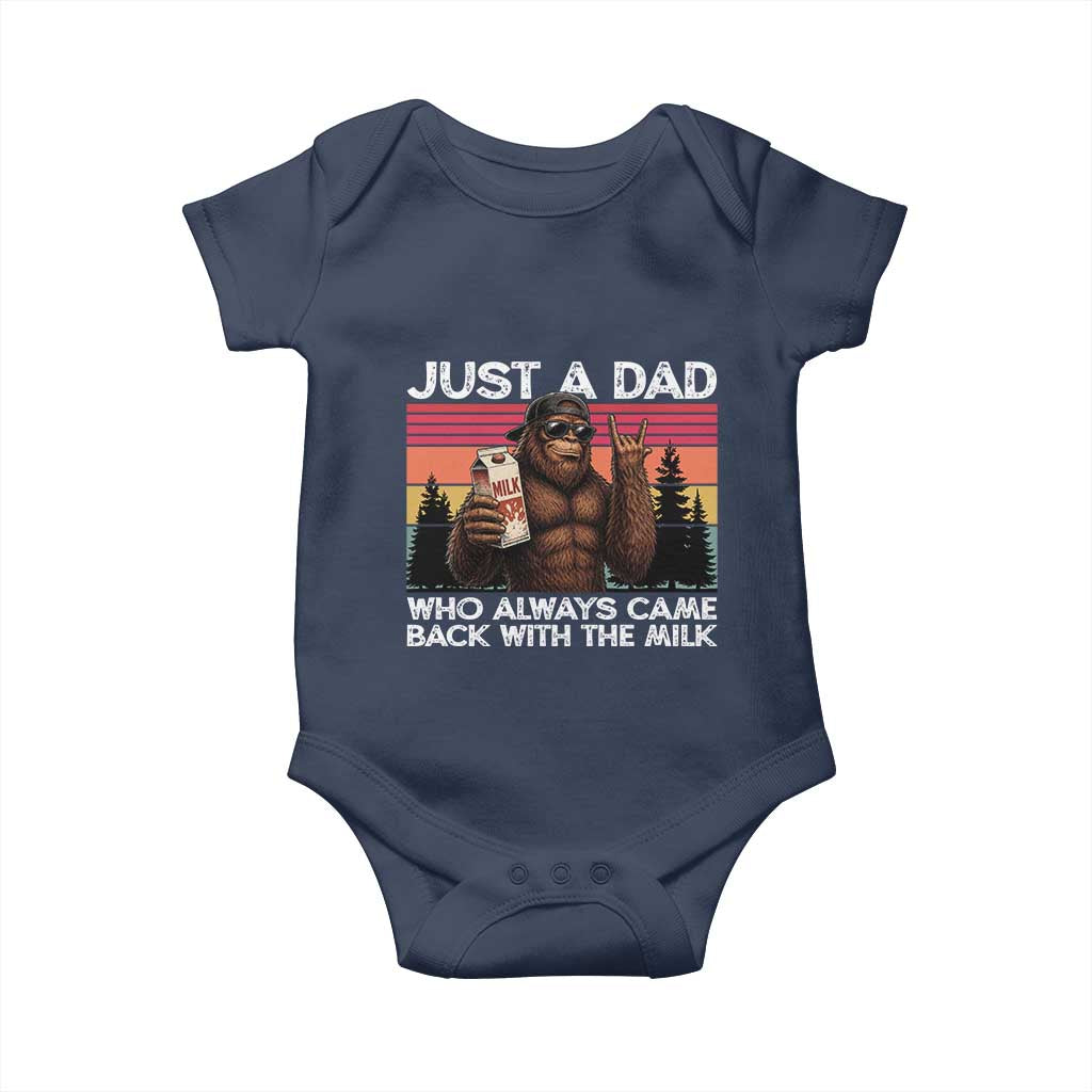 Just a Dad Who Always Came Back with The Milk Baby Onesie Funny Father's Day Gift