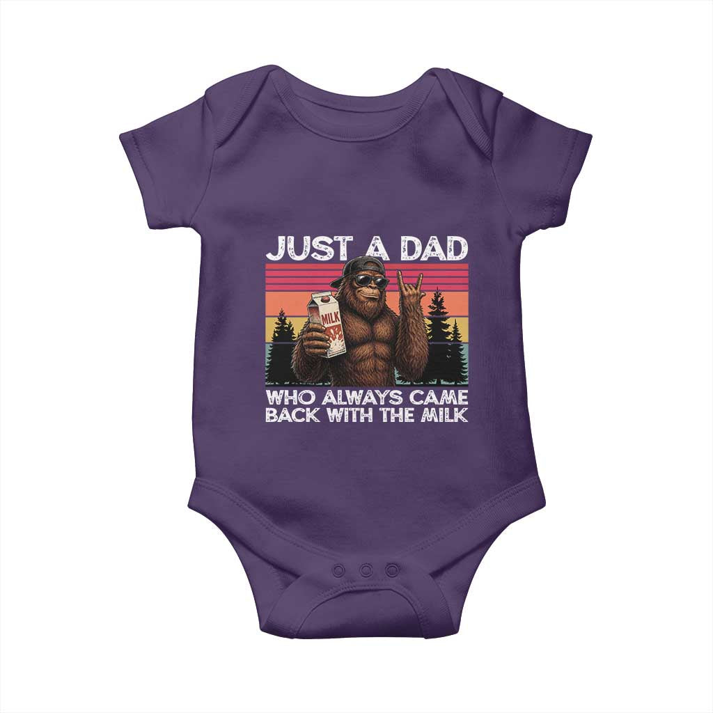 Just a Dad Who Always Came Back with The Milk Baby Onesie Funny Father's Day Gift