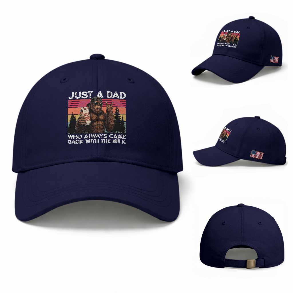 Just a Dad Who Always Came Back with The Milk Baseball Cap Funny Father's Day Gift