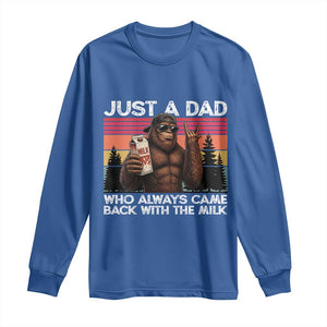 Just a Dad Who Always Came Back with The Milk Long Sleeve Shirt Funny Father's Day Gift