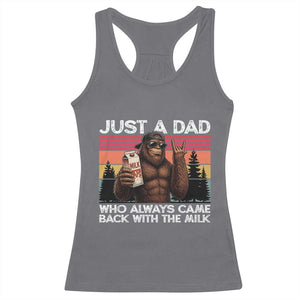 Just a Dad Who Always Came Back with The Milk Racerback Tank Top Funny Father's Day Gift