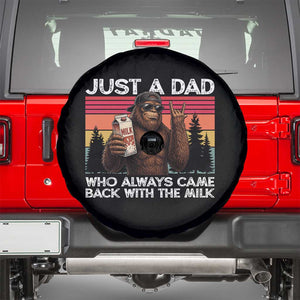 Just a Dad Who Always Came Back with The Milk Spare Tire Cover Funny Father's Day Gift TS14 Black Print Your Wear