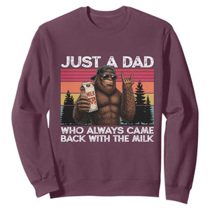 Just a Dad Who Always Came Back with The Milk Sweatshirt Funny Father's Day Gift