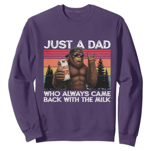 Just a Dad Who Always Came Back with The Milk Sweatshirt Funny Father's Day Gift