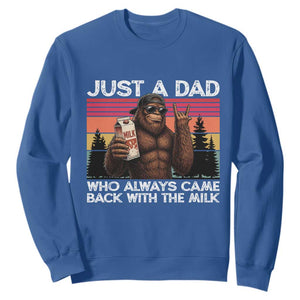 Just a Dad Who Always Came Back with The Milk Sweatshirt Funny Father's Day Gift