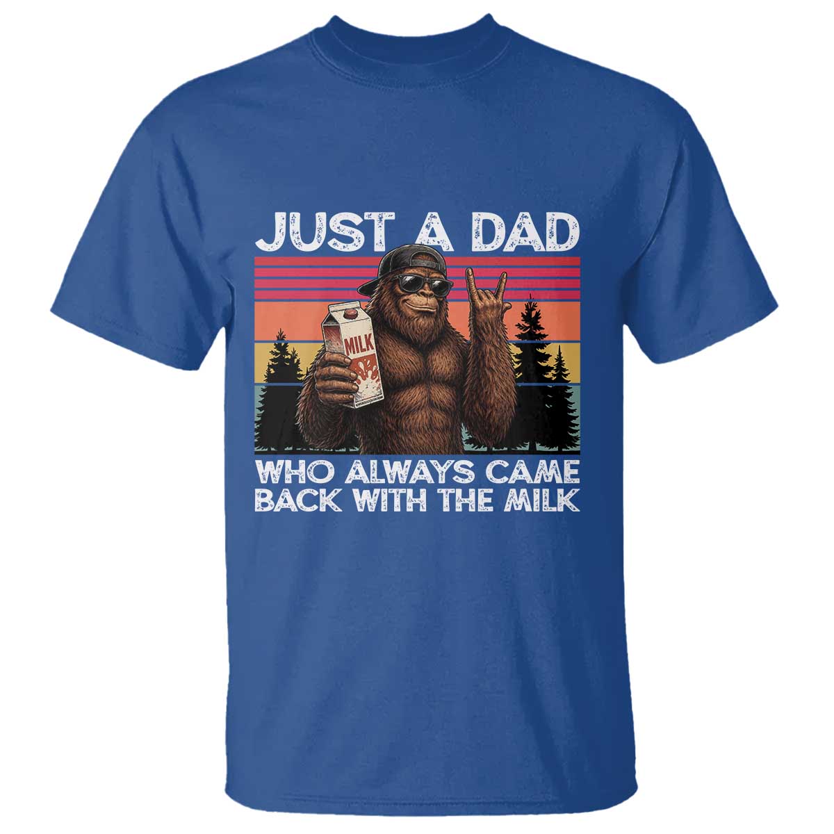 Just a Dad Who Always Came Back with The Milk T Shirt Funny Father's Day Gift