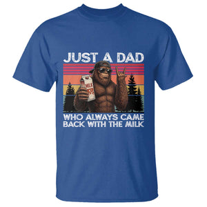 Just a Dad Who Always Came Back with The Milk T Shirt Funny Father's Day Gift