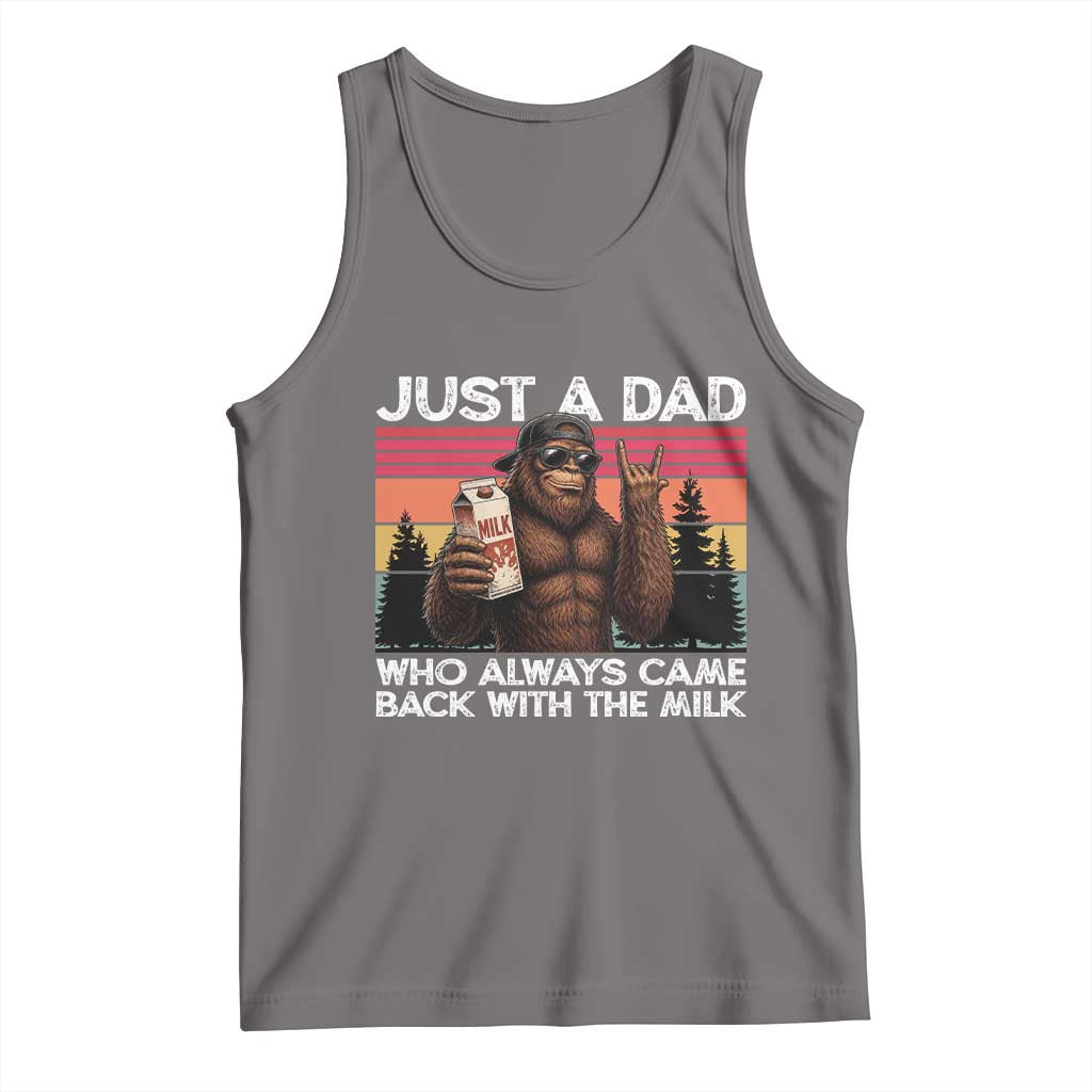 Just a Dad Who Always Came Back with The Milk Tank Top Funny Father's Day Gift