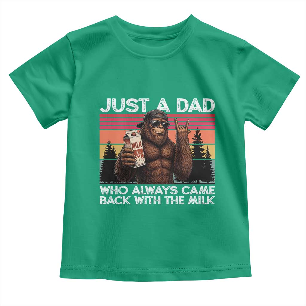 Just a Dad Who Always Came Back with The Milk Toddler T Shirt Funny Father's Day Gift