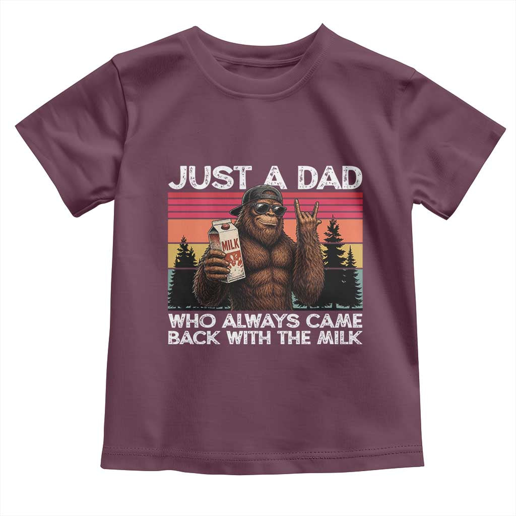 Just a Dad Who Always Came Back with The Milk Toddler T Shirt Funny Father's Day Gift