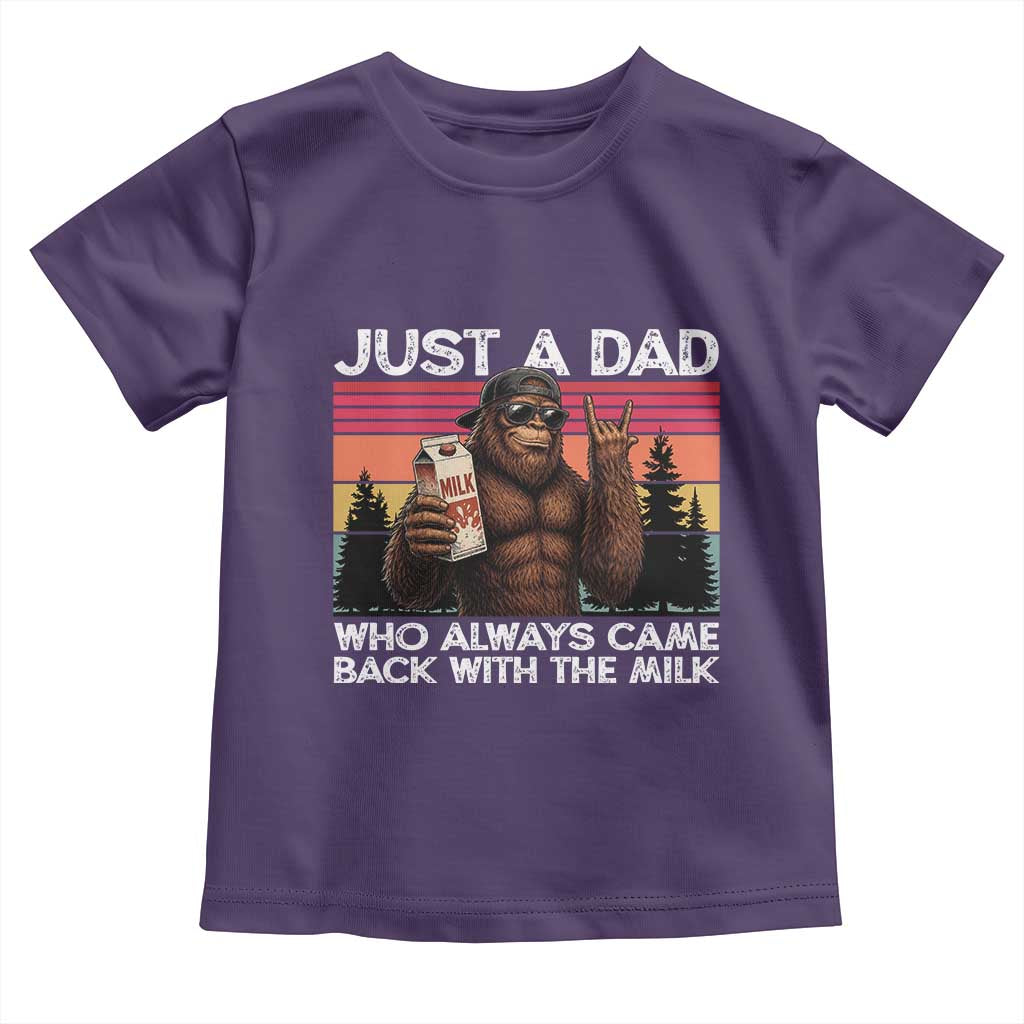 Just a Dad Who Always Came Back with The Milk Toddler T Shirt Funny Father's Day Gift