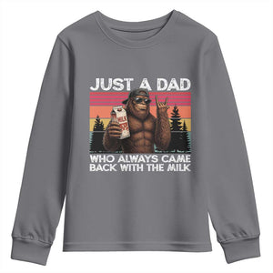 Just a Dad Who Always Came Back with The Milk Youth Sweatshirt Funny Father's Day Gift