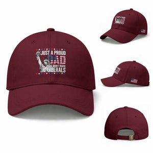 Just A Proud Dad that Didn't Raise Liberals Baseball Cap Funny Dad Man Saying