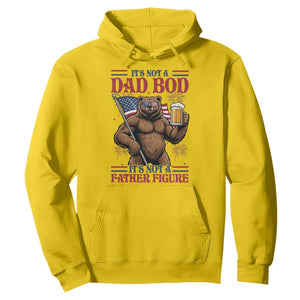 It's Not A Dad BOD It's A Father Figure Hoodie Dad Bear Drinking Beer 4th of July TS14 Daisy Print Your Wear
