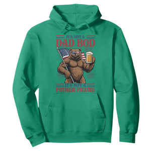 It's Not A Dad BOD It's A Father Figure Hoodie Dad Bear Drinking Beer 4th of July TS14 Irish Green Print Your Wear
