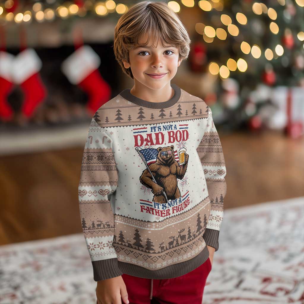 It's Not A Dad BOD It's A Father Figure Ugly Christmas Sweater Dad Bear Drinking Beer 4th of July TS14 Print Your Wear