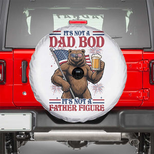 It's Not A Dad BOD It's A Father Figure Spare Tire Cover Dad Bear Drinking Beer 4th of July