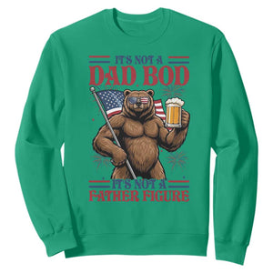It's Not A Dad BOD It's A Father Figure Sweatshirt Dad Bear Drinking Beer 4th of July