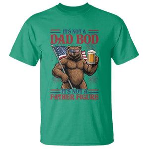 It's Not A Dad BOD It's A Father Figure T Shirt Dad Bear Drinking Beer 4th of July