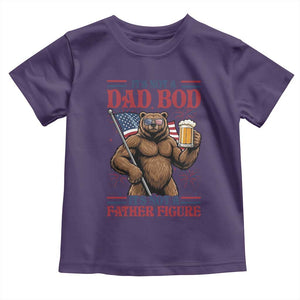It's Not A Dad BOD It's A Father Figure Toddler T Shirt Dad Bear Drinking Beer 4th of July