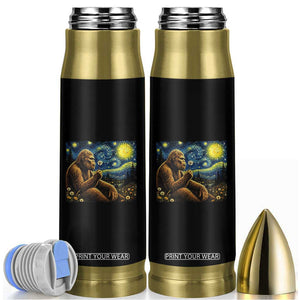 Bigfoot Blowing Dandelion Starry Night Bullet Tumbler Cryptid Mythical Creature National Park Monster Gift TS14 Black Print Your Wear