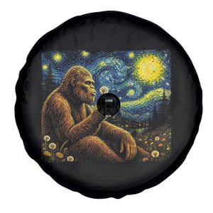Bigfoot Blowing Dandelion Starry Night Spare Tire Cover Cryptid Mythical Creature National Park Monster Gift TS14 Print Your Wear