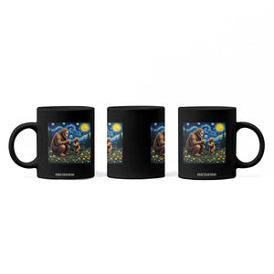 Bigfoot Blowing Dandelion Starry Night Coffee Mug Sasquatch Dad Fathers Day Father Son Matching TS14 Print Your Wear