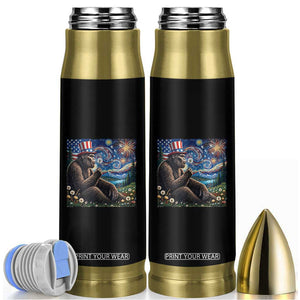 Bigfoot Blowing Dandelion Bullet Tumbler Sasquatch Van Gogh Starry Night 4th of July TS14 Black Print Your Wear