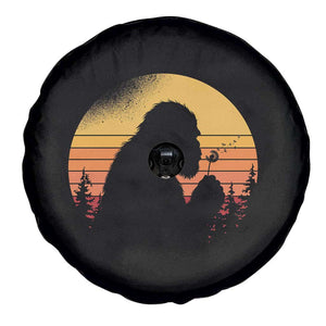 Bigfoot Blowing Dandelion Spare Tire Cover Retro Sunset Forest TS14 Print Your Wear