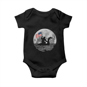 Bigfoot Loch Ness Monster 4th of July Baby Onesie Funny Cryptid Moon Night