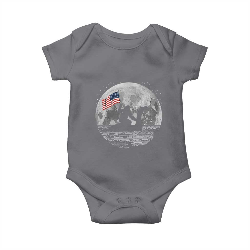Bigfoot Loch Ness Monster 4th of July Baby Onesie Funny Cryptid Moon Night