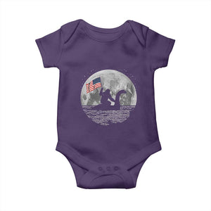 Bigfoot Loch Ness Monster 4th of July Baby Onesie Funny Cryptid Moon Night