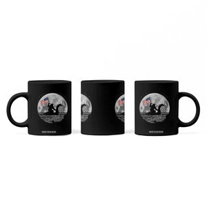 Bigfoot Loch Ness Monster 4th of July Coffee Mug Funny Cryptid Moon Night