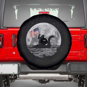 Bigfoot Loch Ness Monster 4th of July Spare Tire Cover Funny Cryptid Moon Night