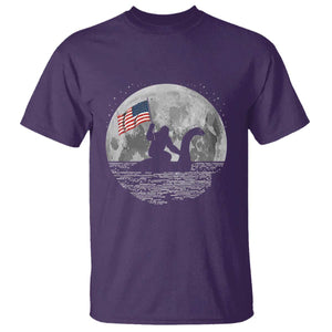Bigfoot Loch Ness Monster 4th of July T Shirt Funny Cryptid Moon Night