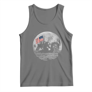Bigfoot Loch Ness Monster 4th of July Tank Top Funny Cryptid Moon Night