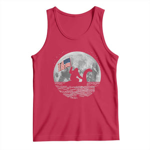 Bigfoot Loch Ness Monster 4th of July Tank Top Funny Cryptid Moon Night