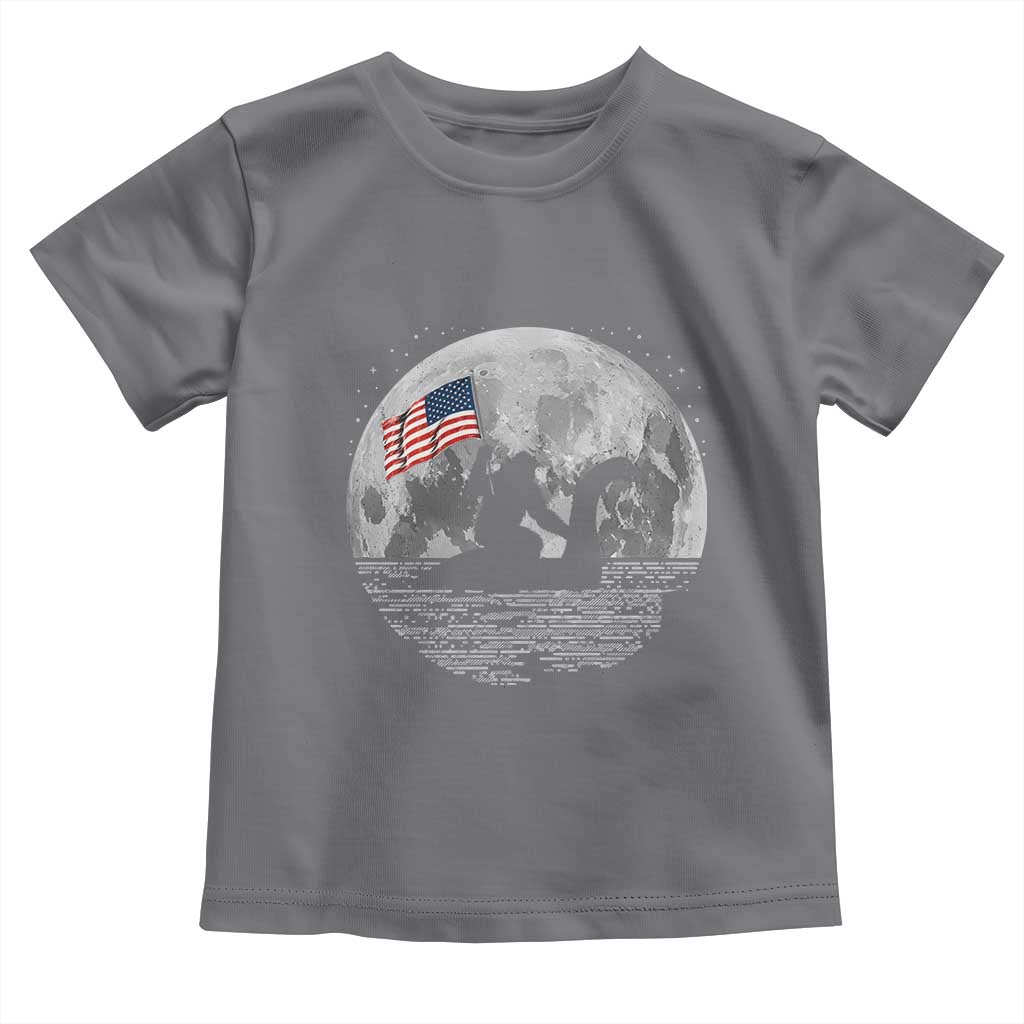 Bigfoot Loch Ness Monster 4th of July Toddler T Shirt Funny Cryptid Moon Night