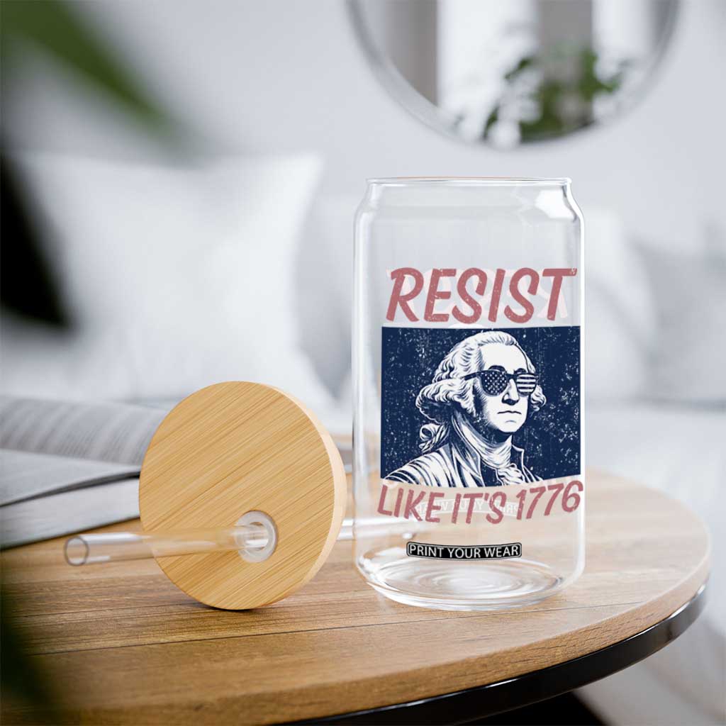 Resist Like its 1776 Glass Can America 4th of July 250 Years Freedom