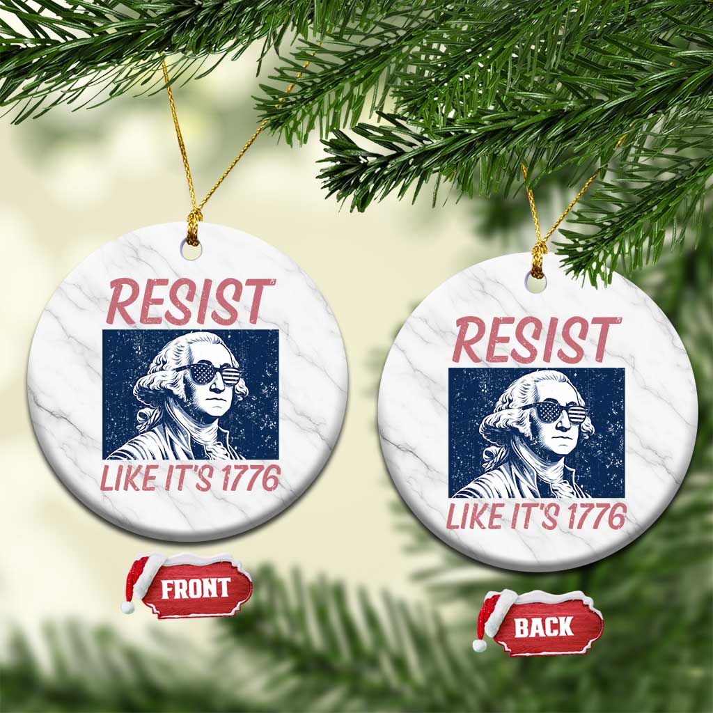 Resist Like its 1776 Ceramic Ornament America 4th of July 250 Years Freedom TS14 1pc White Marble Print Your Wear