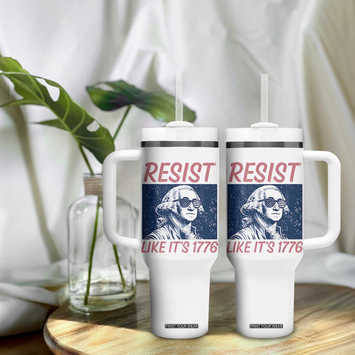 Resist Like its 1776 Tumbler With Handle America 4th of July 250 Years Freedom
